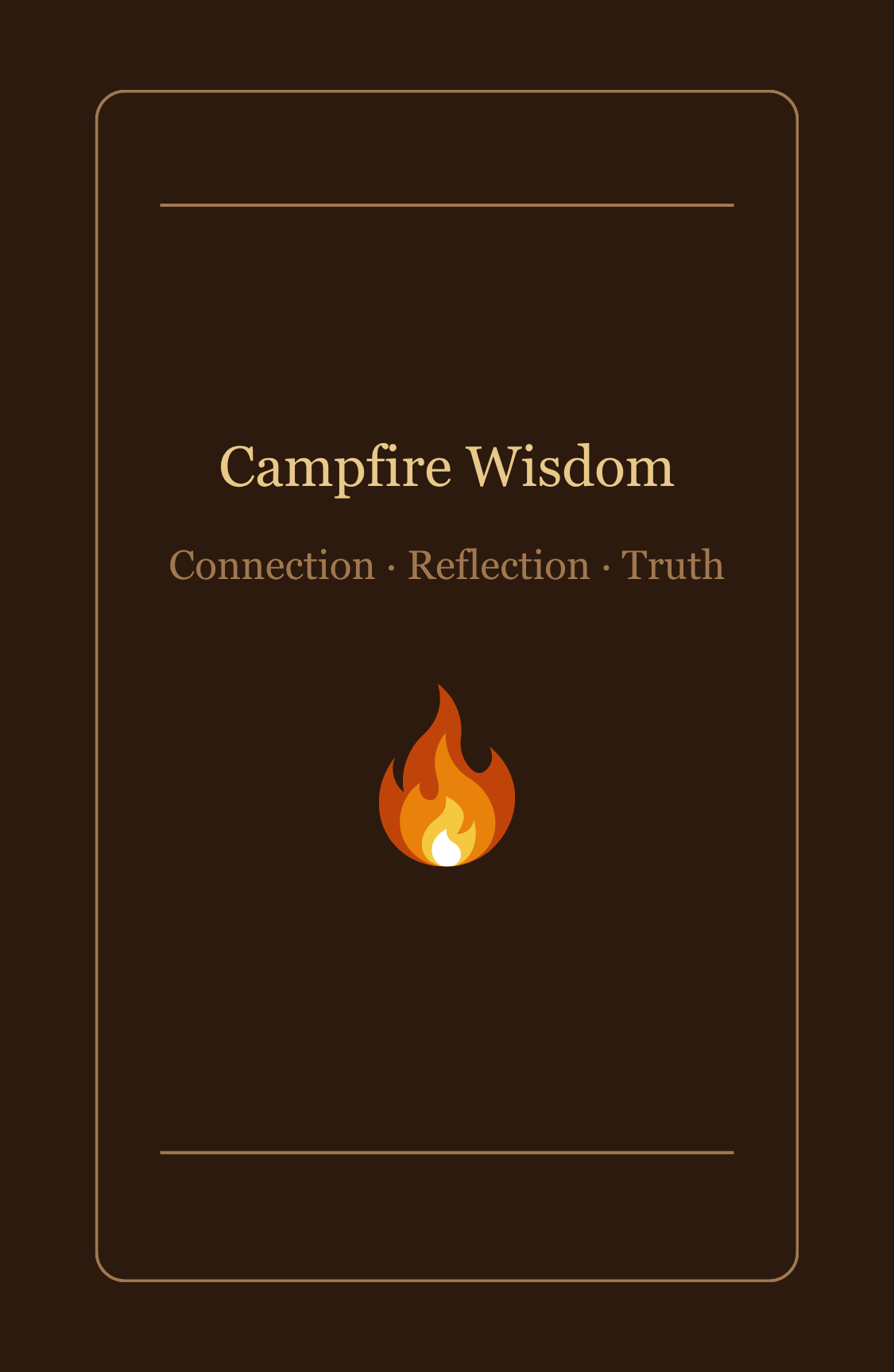 Campfire Wisdom card